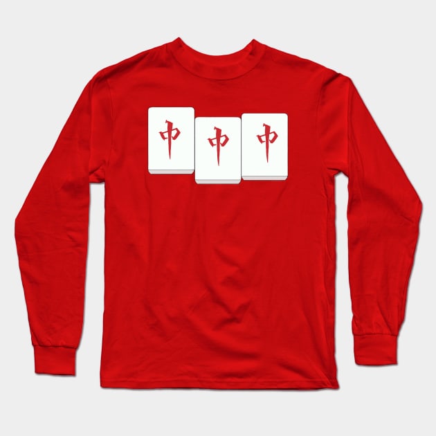 Pong Mahjong Long Sleeve T-Shirt by DiegoCarvalho